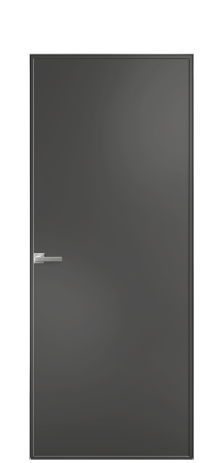 Дверь межкомнатная Лайн 1 Цвет Антрацит Покрытие Эмаль  Наличник Скрытый короб хром Цена 51143