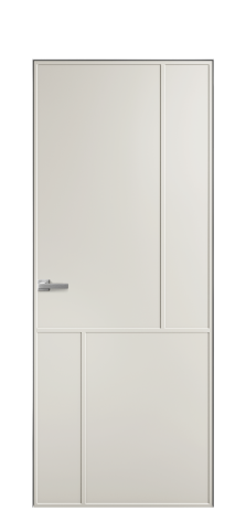 Дверь межкомнатная Лайн 3 Цвет Дымчатый Покрытие Эмаль  Наличник Скрытый короб хром Цена 49450