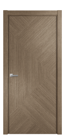 Дверь межкомнатная Юнит 08 Цвет Дуб Кофе Покрытие Шпон масло  Наличник L 75 Цена 64675