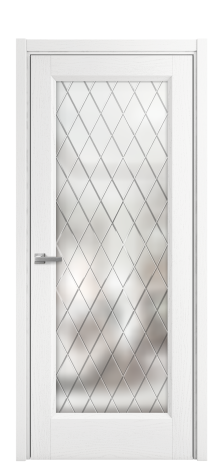 Дверь межкомнатная Неоклассик 1 Цвет Ясень Белый Покрытие Шпон крашеный  Наличник L 50 Цена 46680