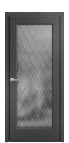 Дверь межкомнатная Неоклассик 1 Цвет Ясень Антрацит Покрытие Шпон крашеный  Наличник L 50 Цена 47430