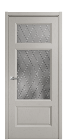 Дверь межкомнатная Неоклассик 3 Цвет Ясень Серый Шелк Покрытие Шпон крашеный  Наличник L 50 Цена 47300