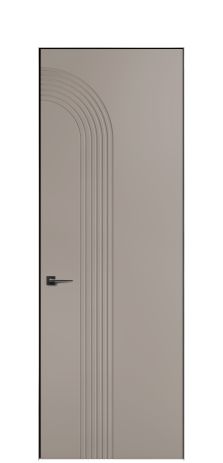 Дверь межкомнатная Меццо 16 Цвет Какао Покрытие ЭМАЛИ Эмаль Наличник Скрытый короб хром Цена 42450