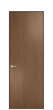 Дверь межкомнатная Секрет 59-00 Цвет Дуб Темный Покрытие ШПОН Дуб Наличник Скрытый короб черный Цена 46789